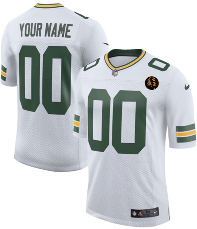 Men's Green Bay Packers Active Player Custom White 2025 With John Madden Patch New Vapor Untouchable Limited Stitched Football Jersey